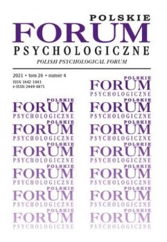 Polskie Forum Psychologiczne tom 26 numer 4 - Hanna Liberska Polskie Forum Psychologiczne