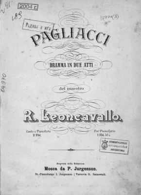 Pagliacci - Руджеро Леонкавалло 