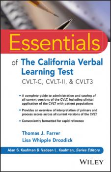 Essentials of the California Verbal Learning Test - Thomas J. Farrer 