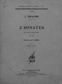 2 Sonates - Иоганнес Брамс 