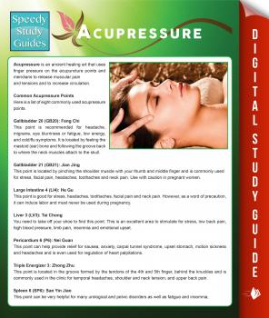 Acupressure (Speedy Study Guides) - Speedy Publishing Acupressure Points Guide