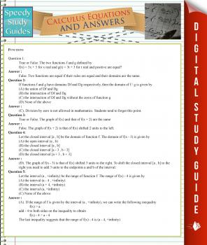 Calculus Equations And Answers (Speedy Study Guides) - Speedy Publishing 