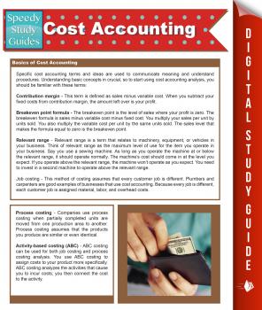 Cost Accounting (Speedy Study Guides) - Speedy Publishing Cost Accounting Basics Edition