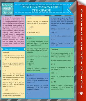 Math Common Core 7Th Grade (Speedy Study Guides) - Speedy Publishing 