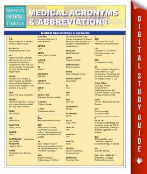 Medical Abbreviations & Acronyms (Speedy Study Guides) - Speedy Publishing 