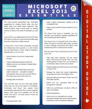 Microsoft Excel 2013 Essentials (Speedy Study Guides) - Speedy Publishing 