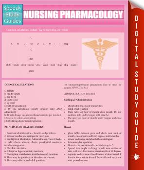 Nursing Pharmacology (Speedy Study Guides) - Speedy Publishing 
