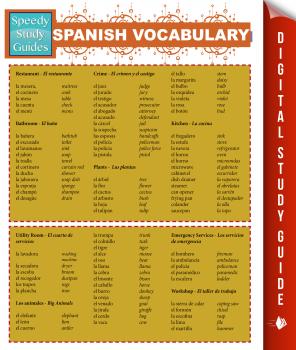 Spanish Vocabulary (Speedy Study Guides) - Speedy Publishing 